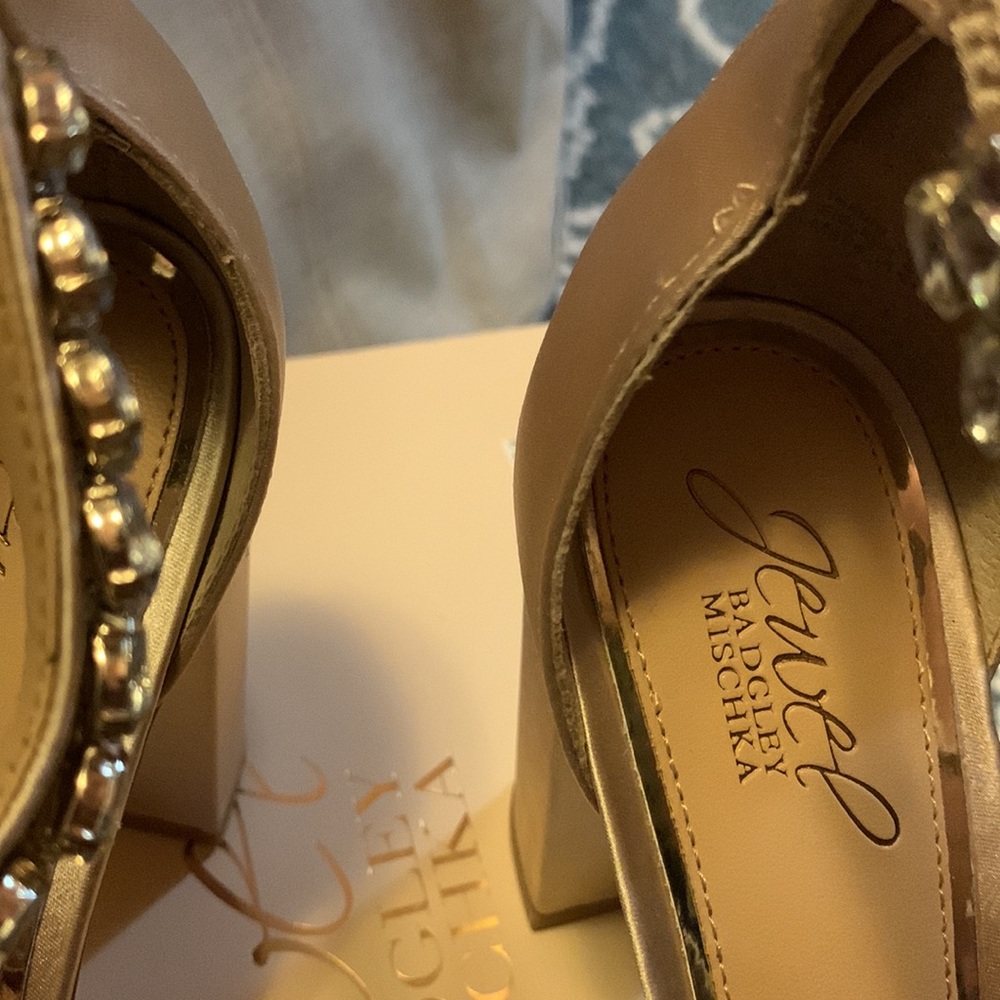 Jewel Badgley Mischka Mayra Ankle Strap Heels - Picture 9 of 12